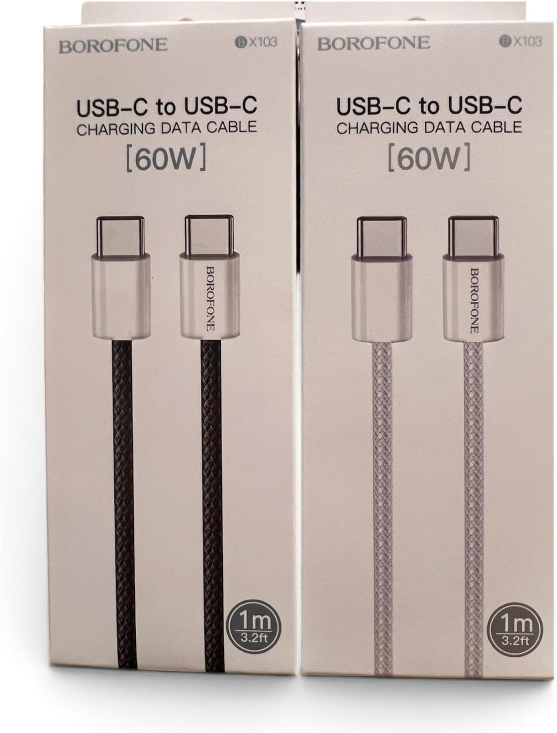 STORE USB-C to USB-C 2 Adet Hızlı Şarj Kablosu Type-C 60W PD, 1m Örgülü Şarj Kablosu USB-C Cihazlarla Uyumlu - ST