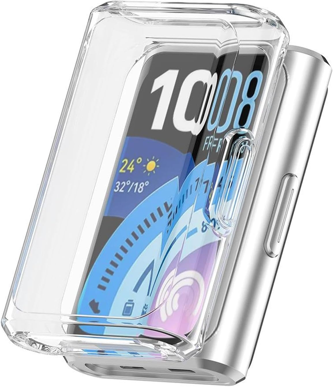 Huawei Band 11 Pro için Kılıf 360 Full Round Soft Silicone Şeffaf [Band 11 Pro ile Uyumlu Kılıf - Şeffaf]