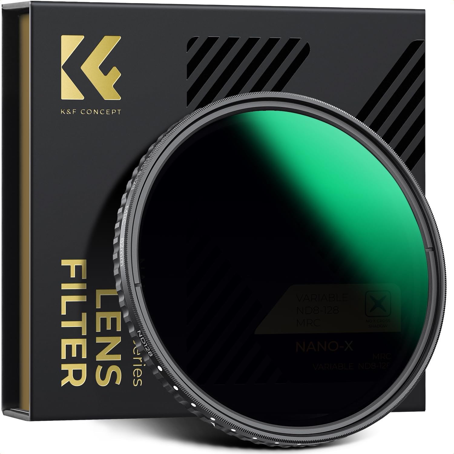 Nano-X Değişken ND Filtre 82 mm İnce Değişken Gri Filtre ND8-128 (3-7 Stop) Nötr Gri Filtre