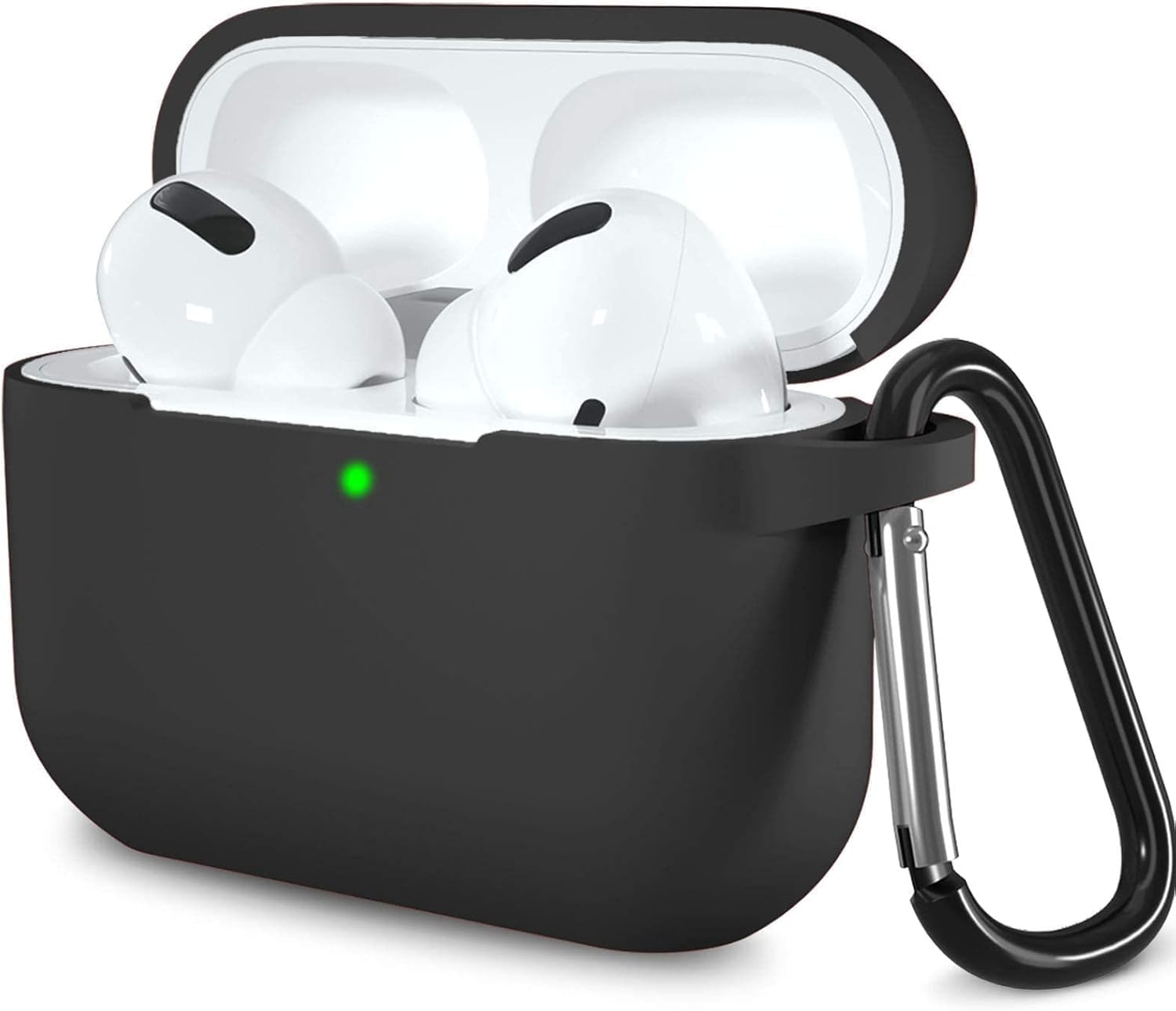 AirPods 4. Nesil ile Uyumlu Sert Likit Silikon Kılıf – Kolay Temizlenebilir, [BPA FREE] Astar Kaplı İç Yüzey Kapak, Düşmeye Karşı Tam Koruma, Kablosuz Şarj Uyumu - Siyah