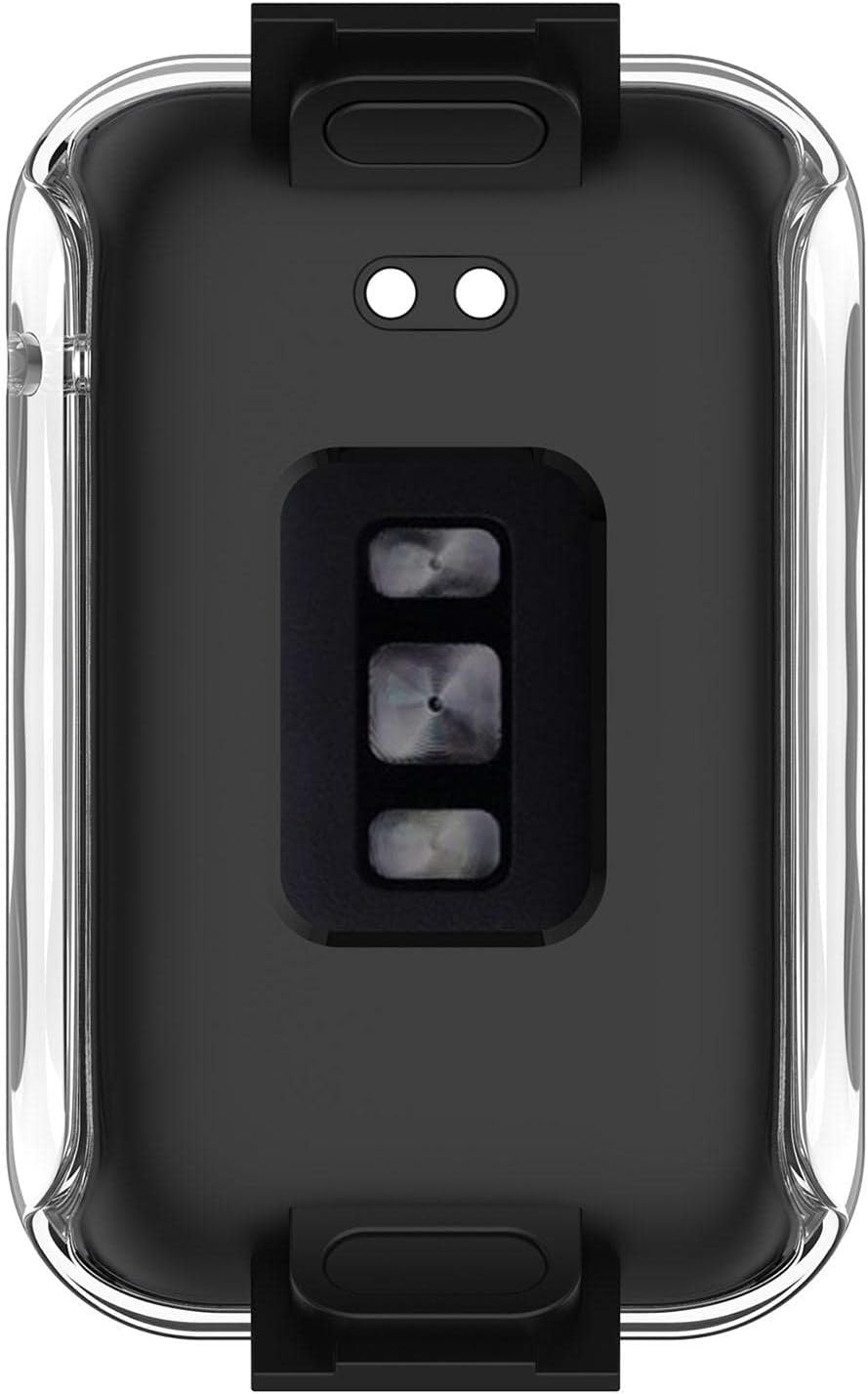 Xiaomi Mi Band 7 Pro ile Uyumlu Sert PC Kasa Koruma Mi Band 7 ile Uyumlu Gard Çerçeve Siyah