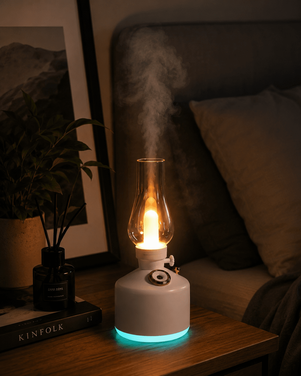 Vintage Aroma Difüzörü Nano Mist LED Işıklı Taşınabilir Nemlendirici