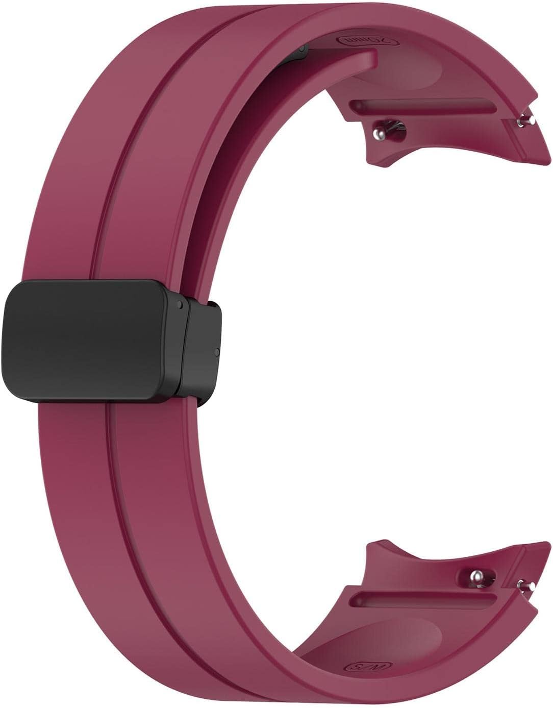 Samsung Galaxy Watch 6 40mm için Kordon Ribbon Line Bordo [Galaxy Watch 6 40mm ile Uyumlu Kordon - Bordo]