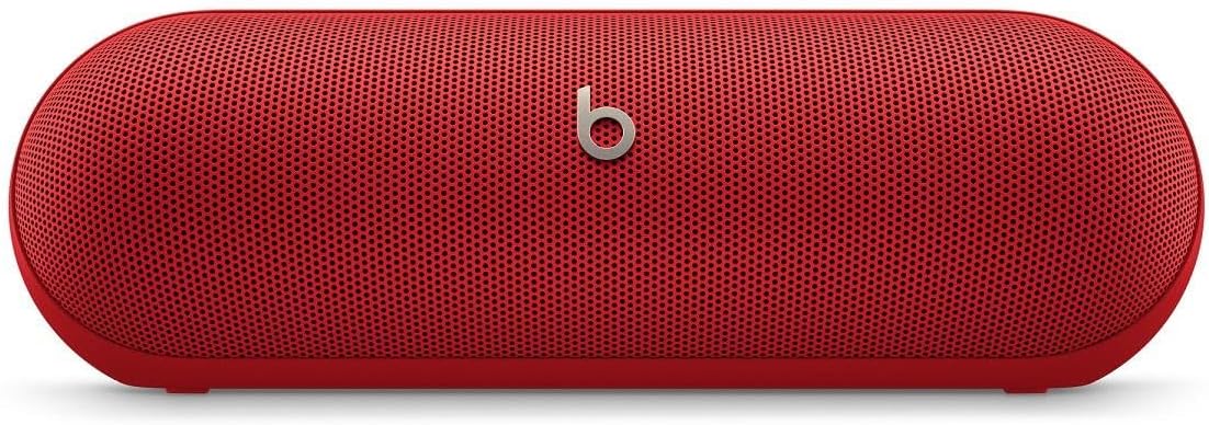 Beats Pill - Kablosuz Bluetooth Hoparlör ve Taşınabilir Şarj Aleti (USB-C Kablo ile) - 24 Saate Ulaşan Pil Ömrü, IP67 Derecesinde Suya Dayanıklı, ve Android Uyumlu, Dahili Mik - Derin Kırmızı