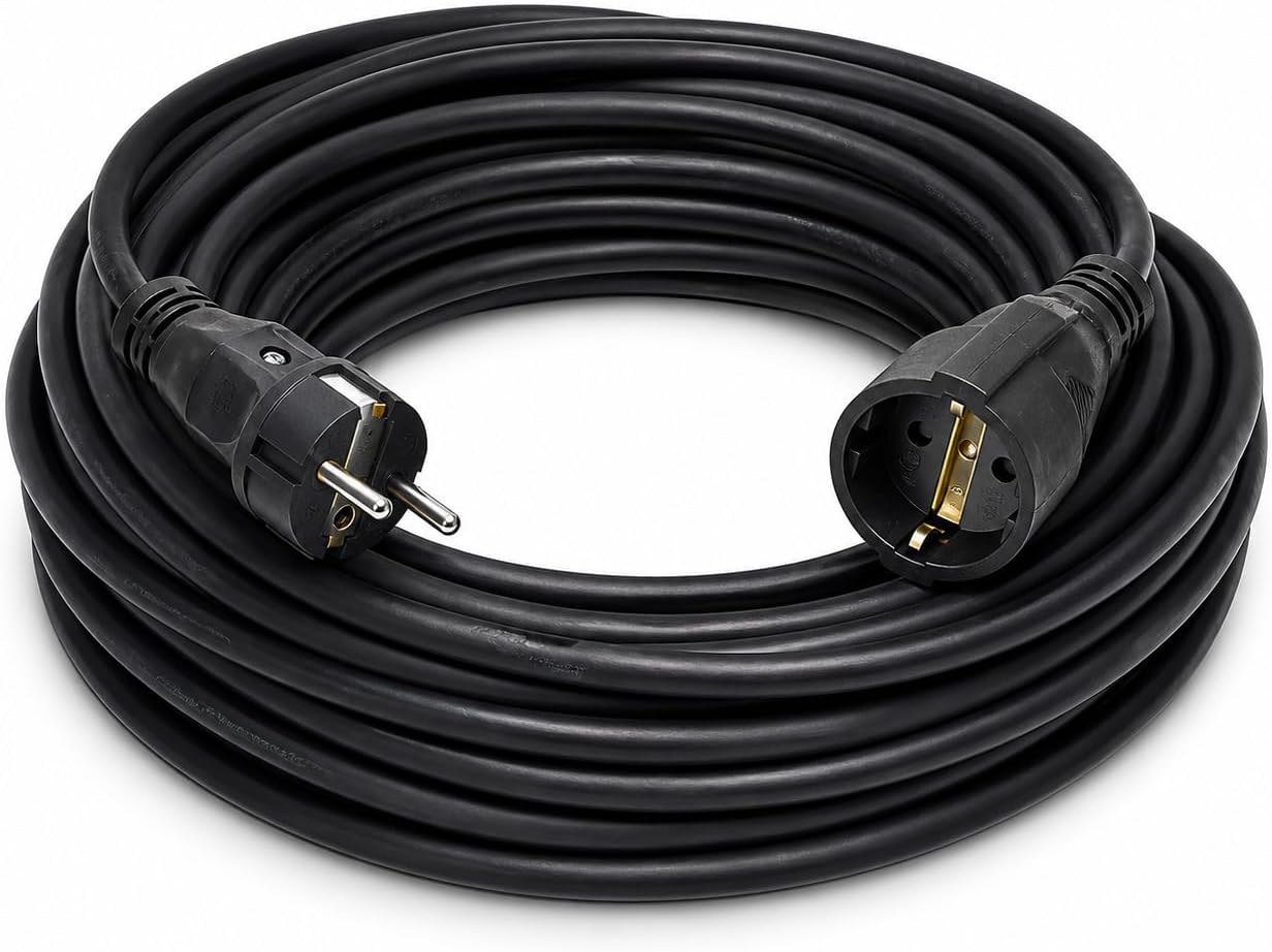 3x2.5mm TTR Topraklı Siyah Kauçuk Seyyar Uzatma Kablosu (10 METRE)