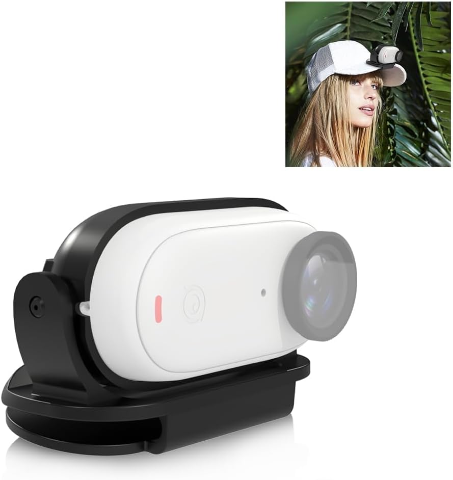 Manyetik POV Şapka Kemer Çanta Askılı Aksiyon Kamera Tutucu | Güçlü Mıknatıs | Eller Serbest Çekim | Insta360 GO 3 / GO 3S ile Uyumlu Mini Kamera Askısı | LC90