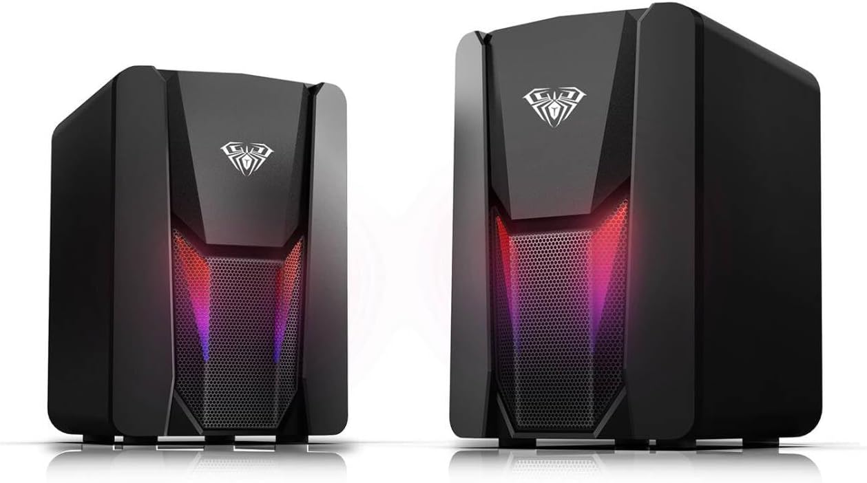 N-108 1+1 USB/Aux Stereo 2.0 RGB Masaüstü Gaming Oyuncu Hoparlör Speaker Ses Sistemi