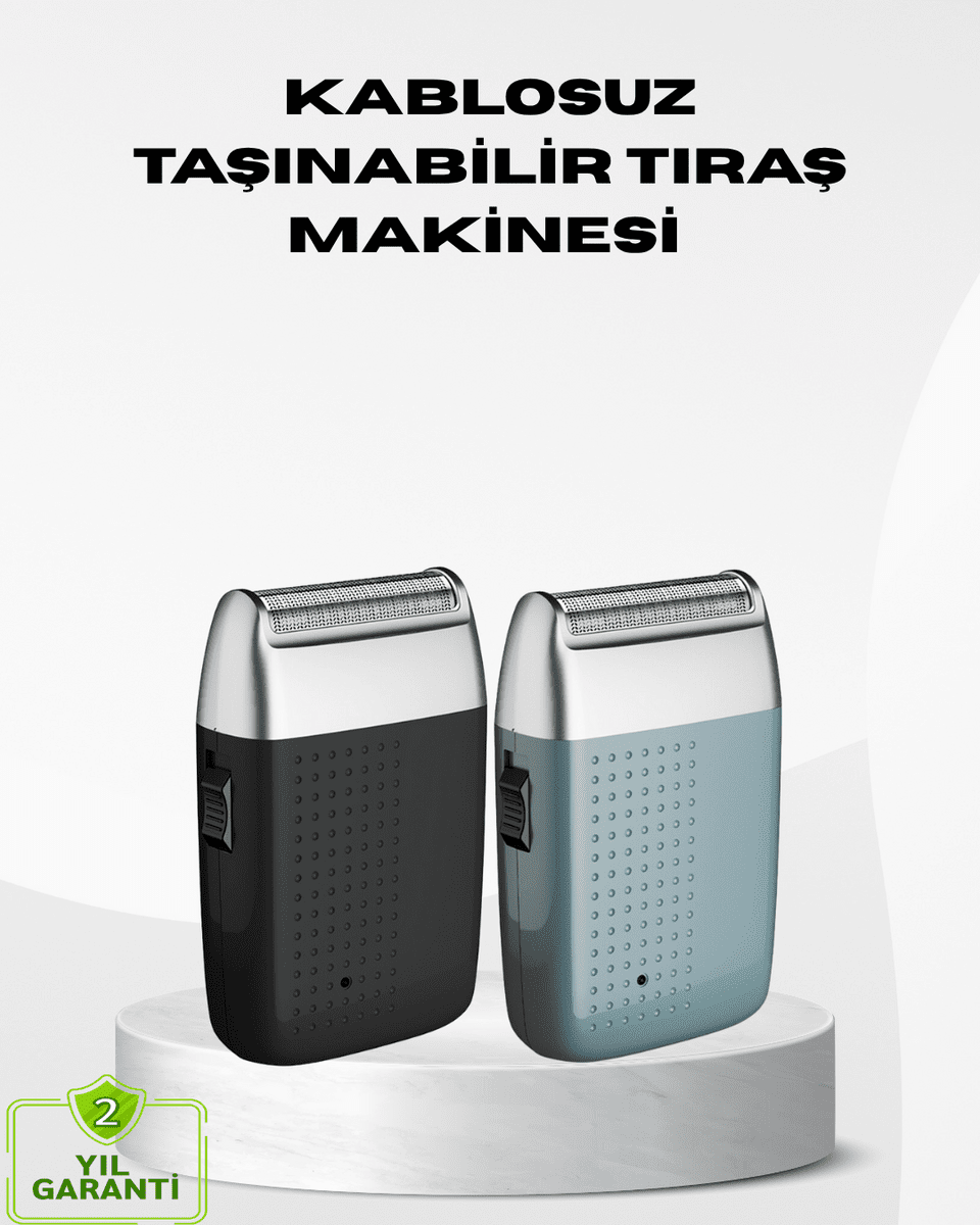 Kablosuz Şarjlı Sakal Tıraş Makinesi – Kuru Kullanım, Uzun Pil Ömrü