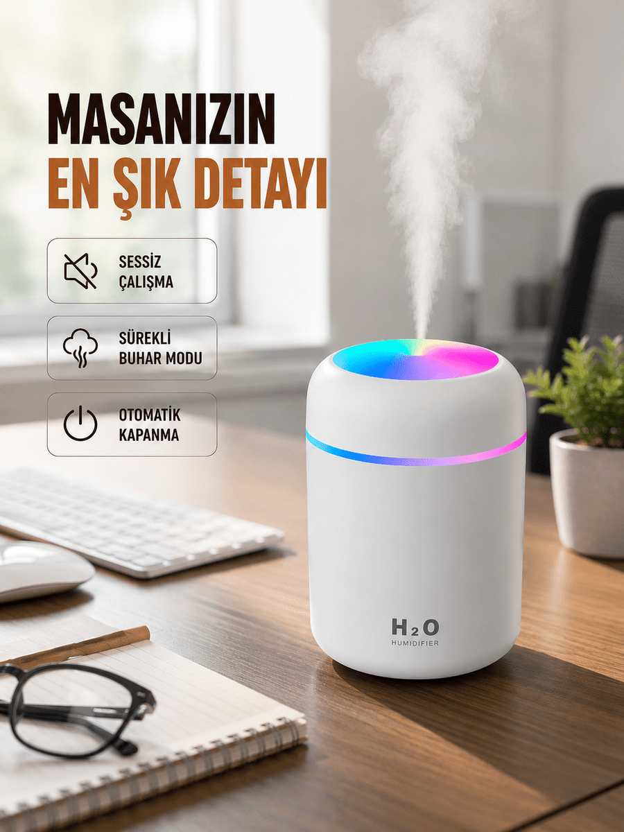 Kompakt Boyutlu Nemlendirici – 30-45ml/h Buhar Kapasiteli
