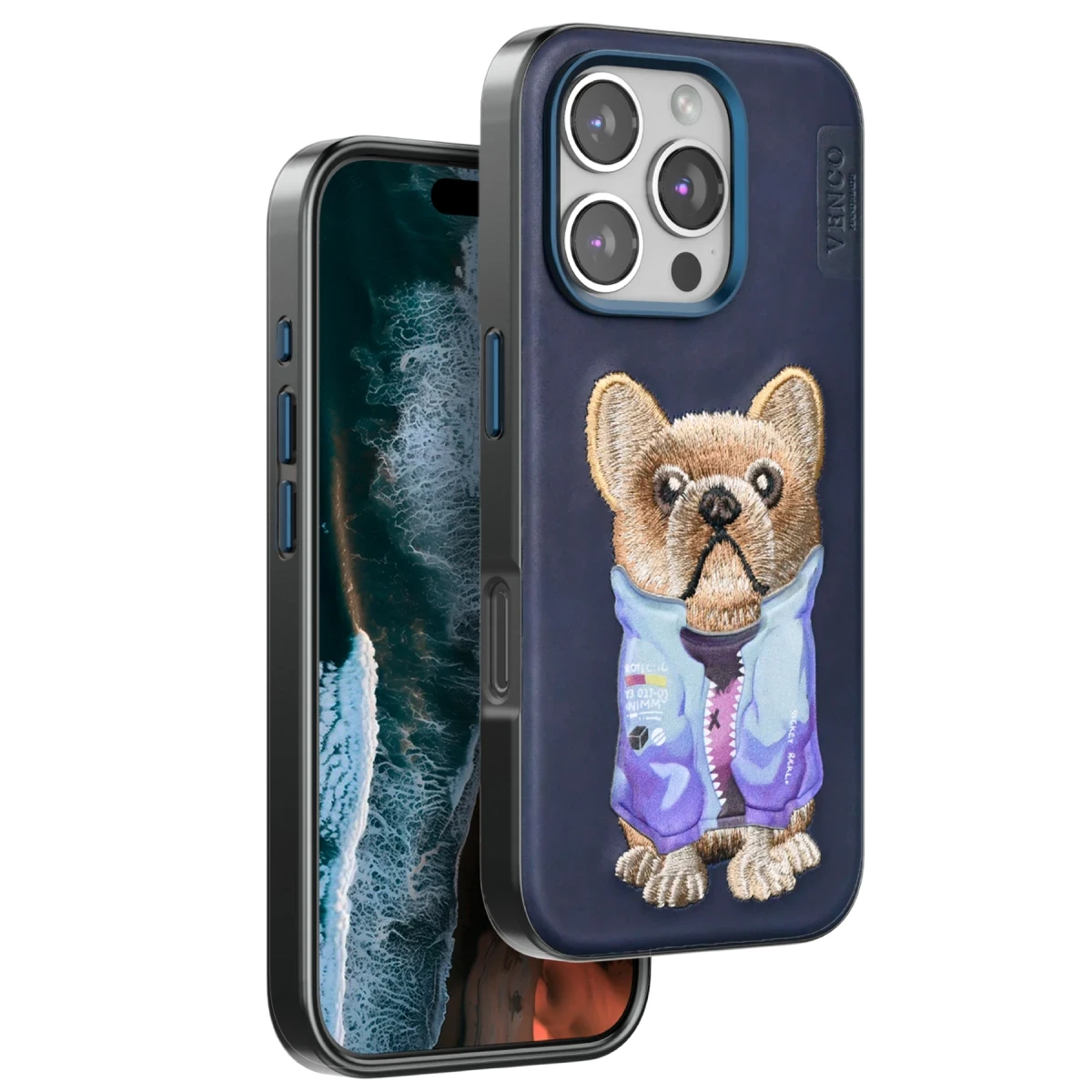 Venco Apple iPhone 16 Pro Max Cute Desenli Kapak - Lacivert