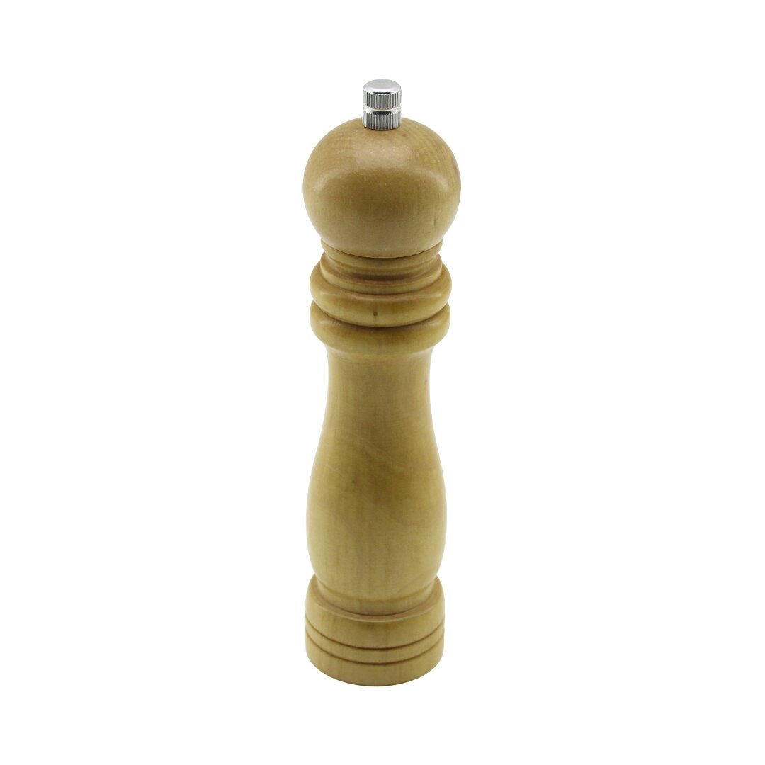 Büyük= Çap: 4.5CM - Uzunluk: 19CM Ahşap Tuz - Baharat Öğütücü