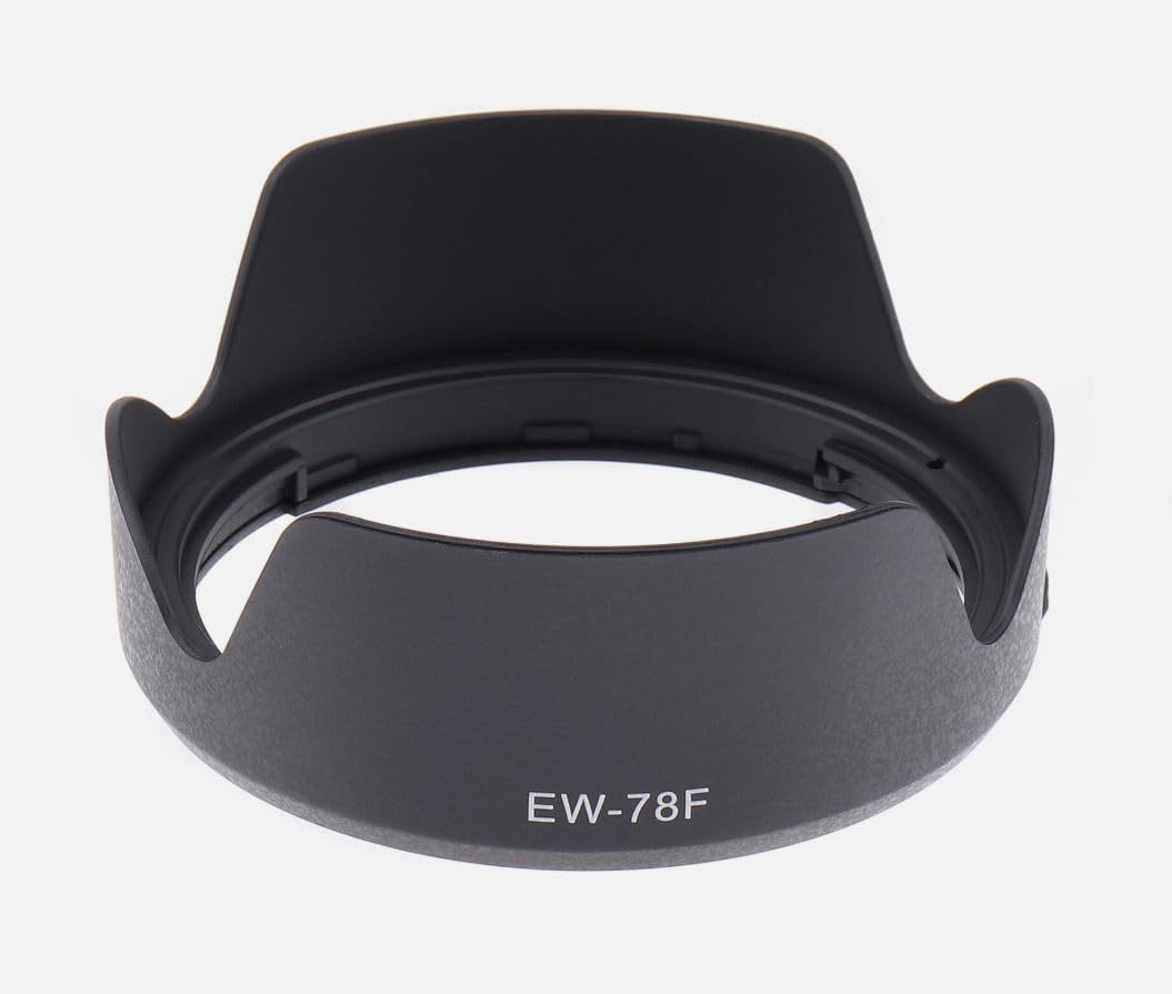 EW-78F Lens Parasoley – Canon RF 24-240mm f/4-6.3 IS USM ile Uyumlu | Parlama ve Yansıma Önleyici Lens Hood | Dayanıklı ABS Gövde | Ters Takılabilir Tasarım