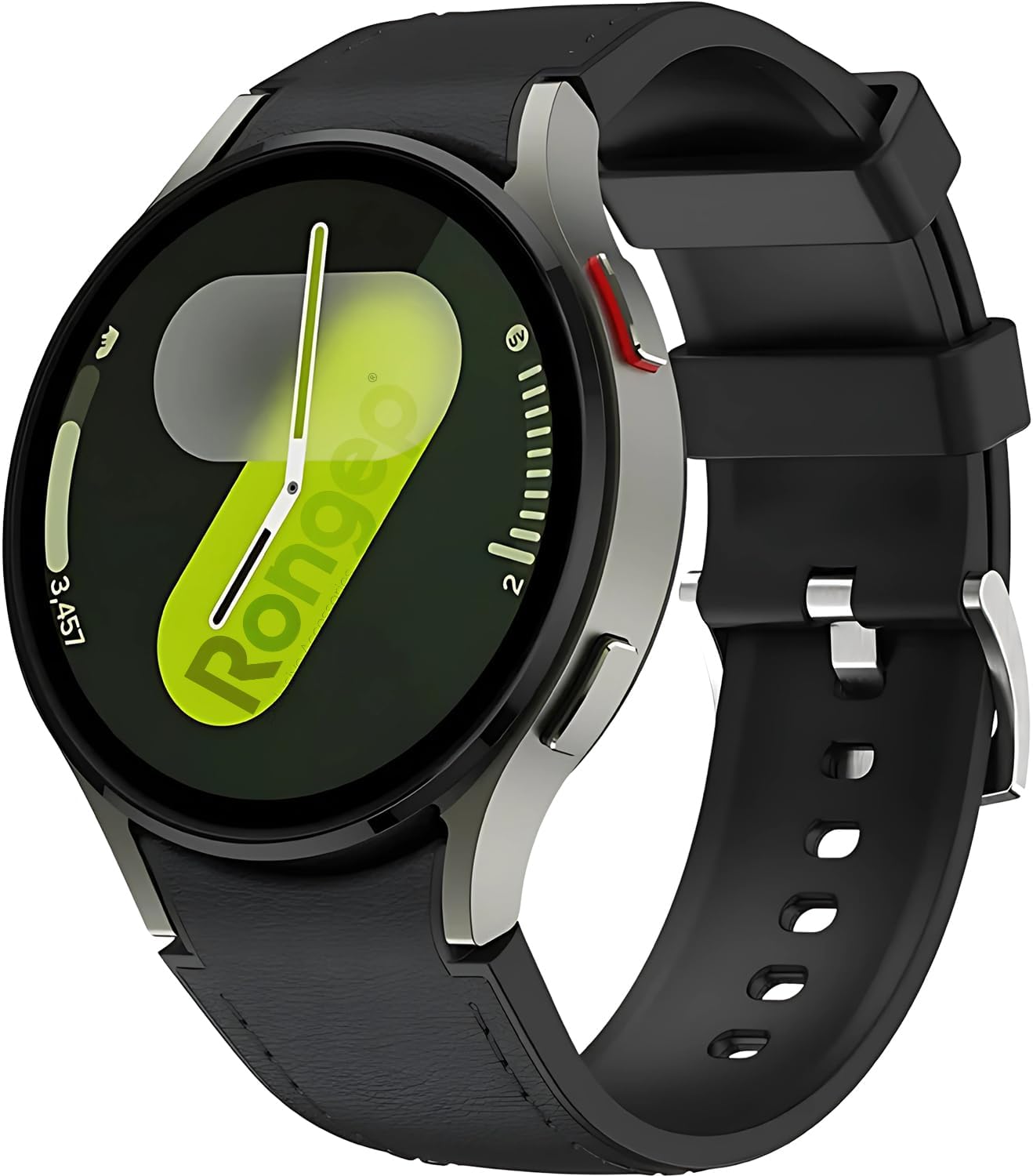 Samsung ile Uyumlu Deri Görünümlü Hibrit 20mm Silikon Kordon Galaxy Watch 7/6/5/4 Serisi için Galaxy Watch 7 Kordon (40mm/44mm) Watch 6/4 Classic (47/43/42mm) Watch 5 Pro Uyumlu