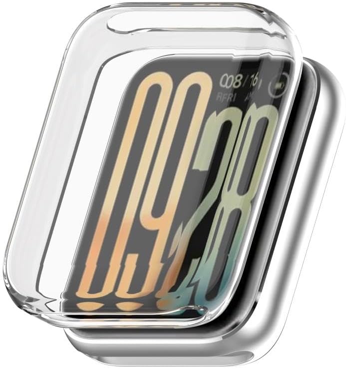 [Soft-Case] Xiaomi Mi Band 10 PRO ile Uyumlu 360° Kasa Koruyucu Kılıf Yumuşak TPU Malzeme Dokunmatiği ve Netliği Etkilemeyen Darbelere Karşı Mi Band 10 Pro Ekran Koruyuculu Kılıf (Şeffaf)