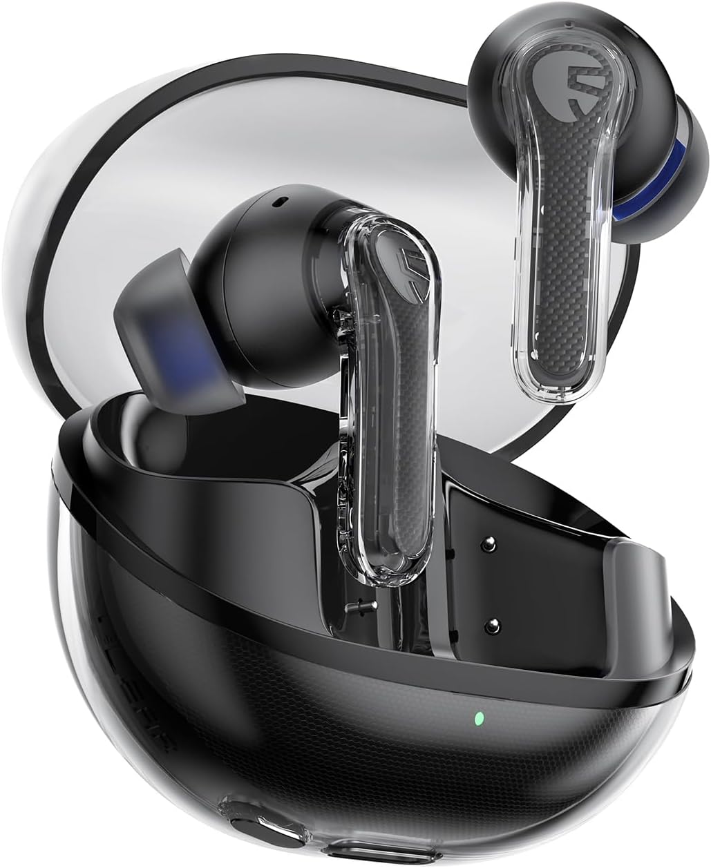 Clear Siyah Bluetooth Kulaklık, Kablosuz Kulak içi Kulaklık, Bluetooth 5.3, 40 Saat Oynatma Süresi, 12 mm Sürücü ve ENC'li çift Mikrofon, Net Aramalar, Oyun Modu, Uygulama Kontrolü