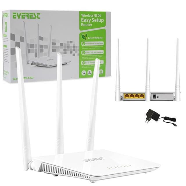 Everest EWR-F303 2.4 Ghz 300 Mbps 4 Port Kablosuz Router