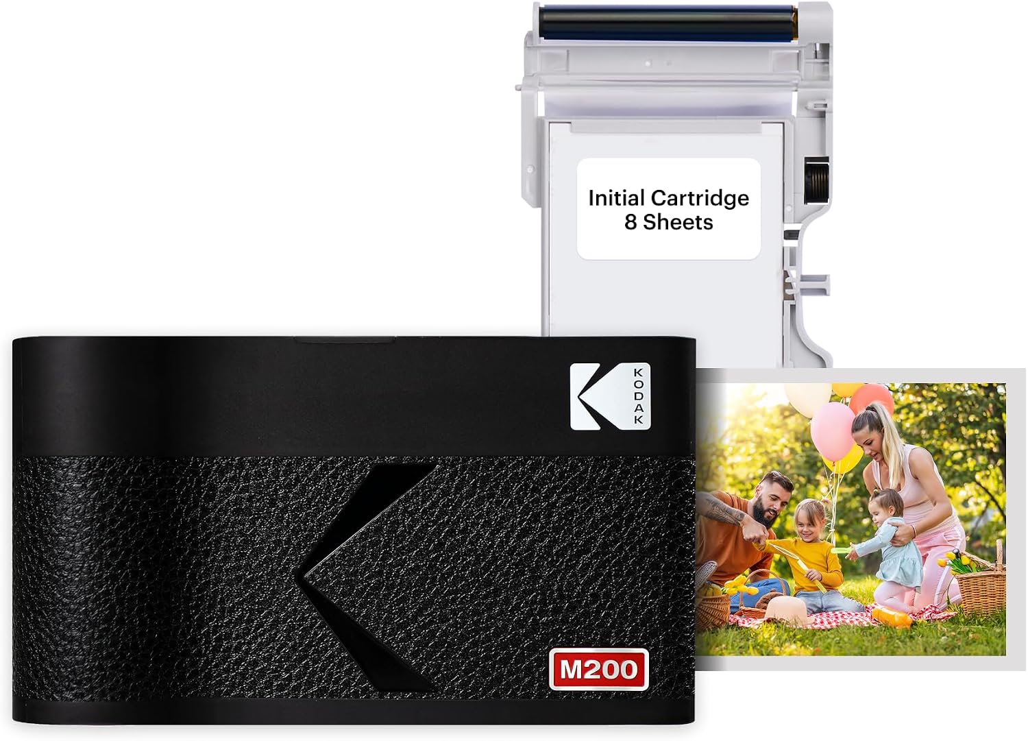 KODAK Mini 2 ERA 4PASS Mobil Fotoğraf Yazıcısı (5,3 x 8,6 cm) (Siyah, Fotoğraf Yazıcısı + 8 Yaprak)