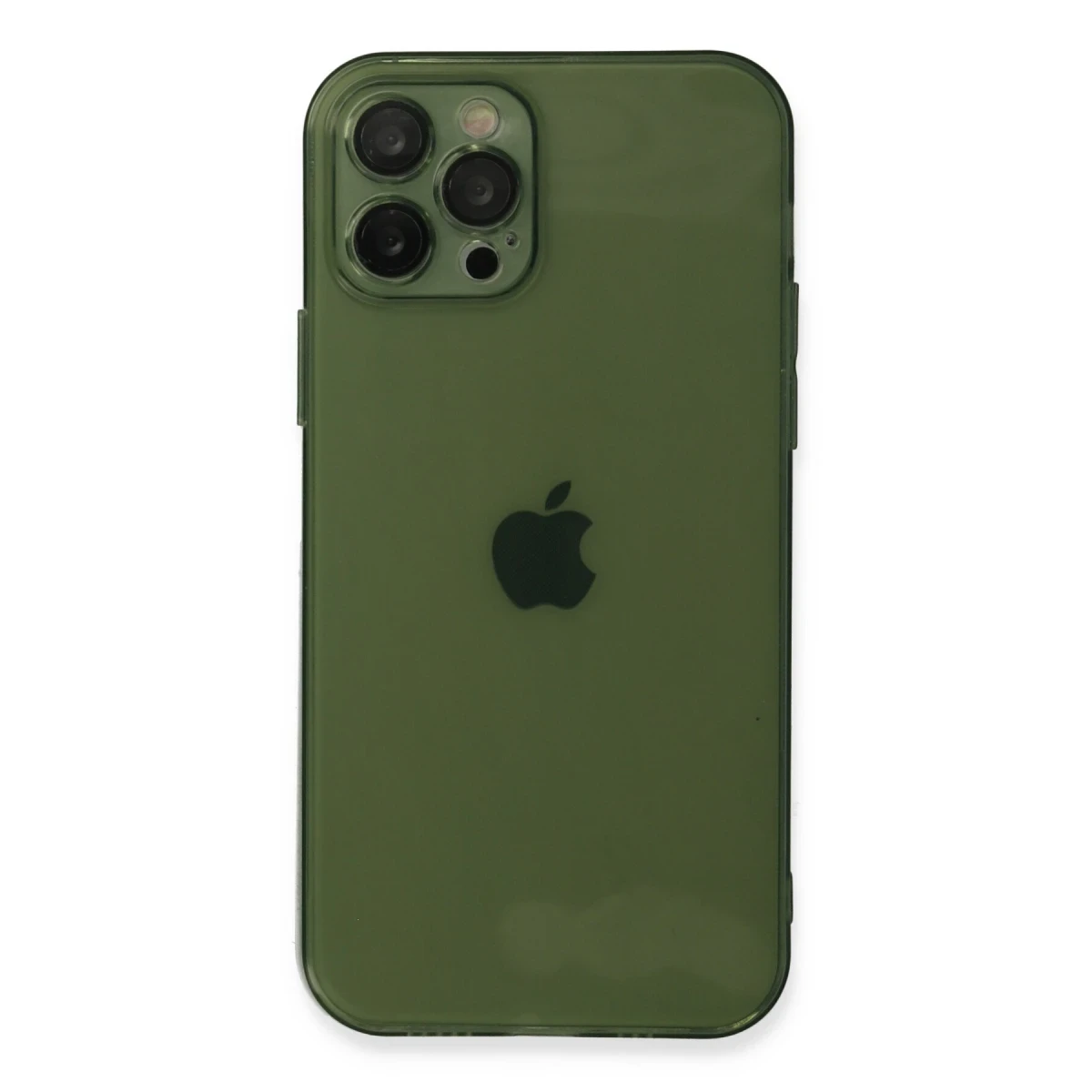 Apple iPhone 12 Pro Max Kılıf Fly Lens Silikon - Yeşil