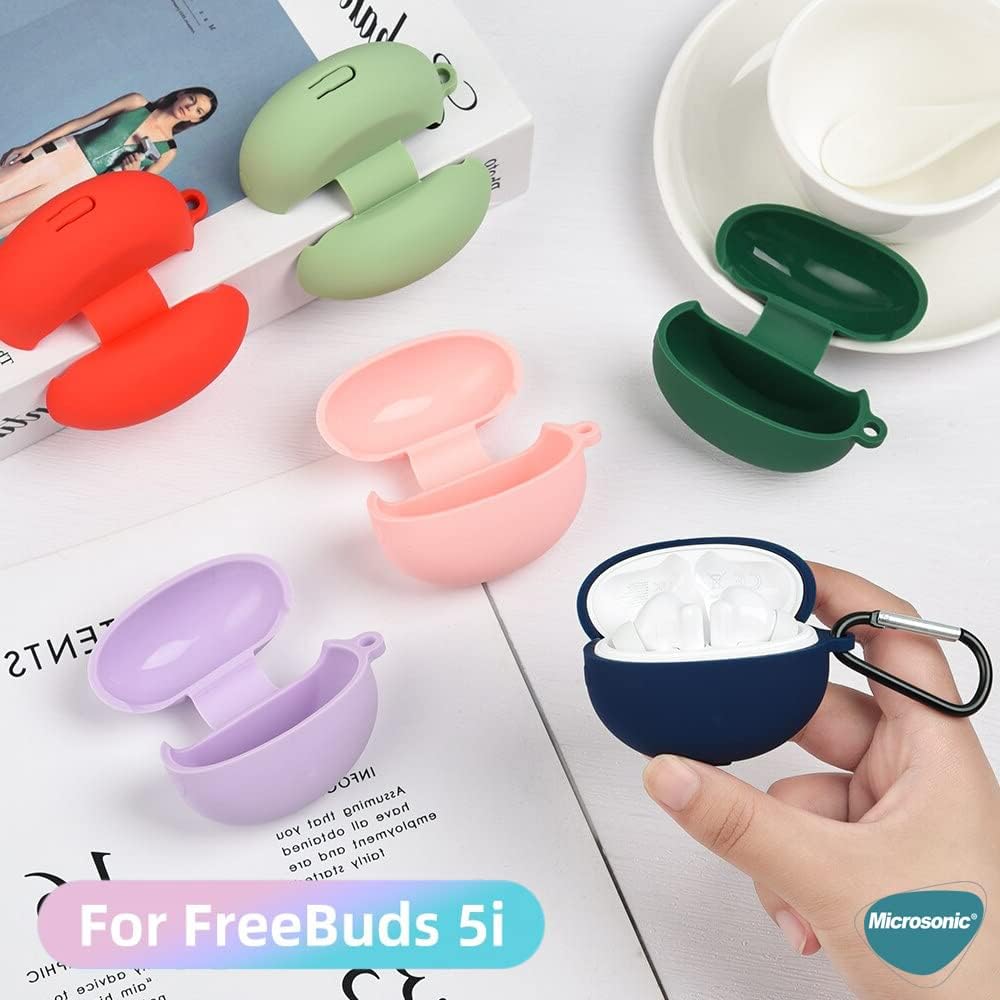 Huawei FreeBuds 5i için Kılıf Mat Silikon Lacivert [FreeBuds 5i ile Uyumlu Kılıf - Lacivert]