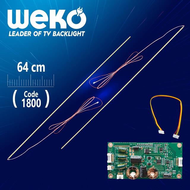 58’’ Universal Monitör E-Led (7020) 640mm 12v Çift Led+Sürücü+Kablo Takım
