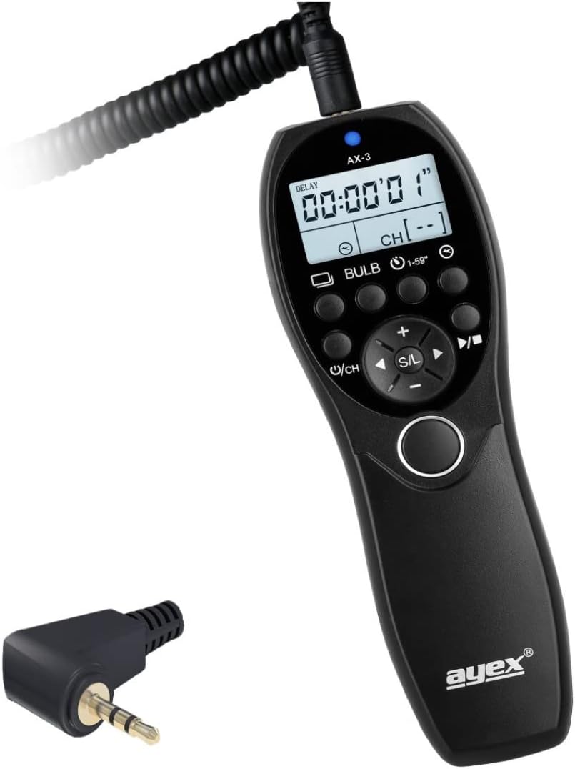 AX-3 E3 Zaman Ayarlı Kumanda Canon 80D, 77D, 70D, 60D, 800D, 760D İle Uyumlu