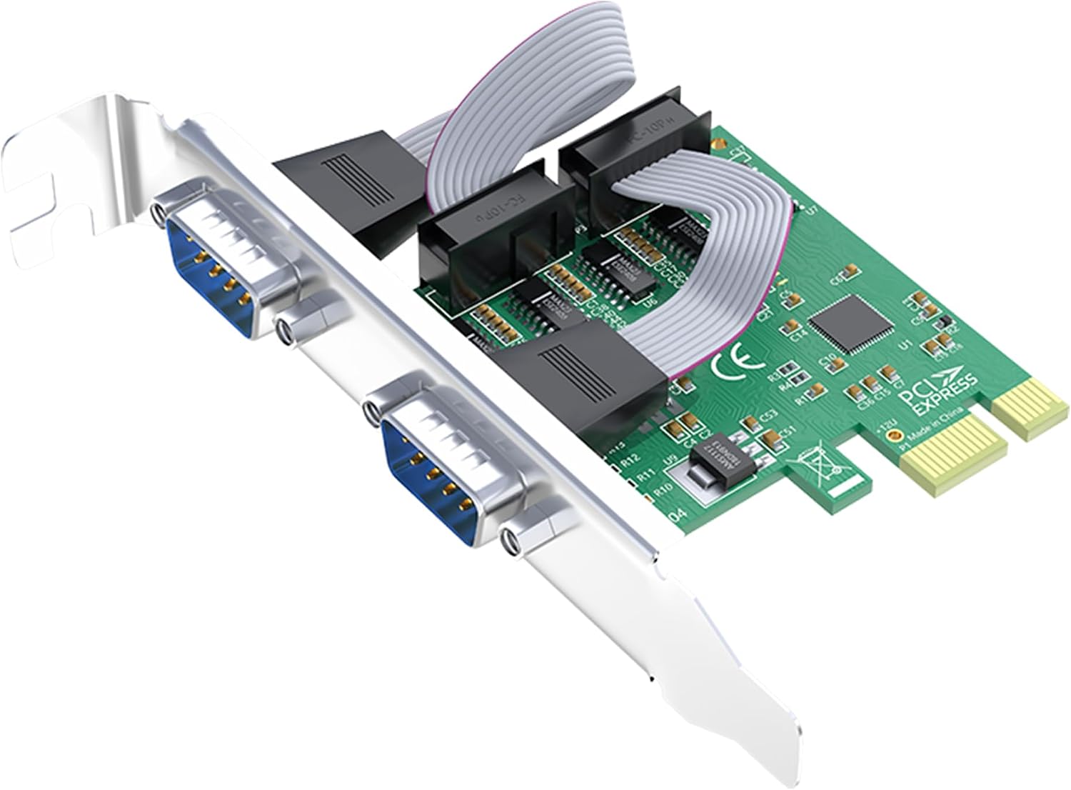 PCI Express to 2 Port 9 Pin RS-232 Seri Com DB9 Genişletme Kartı