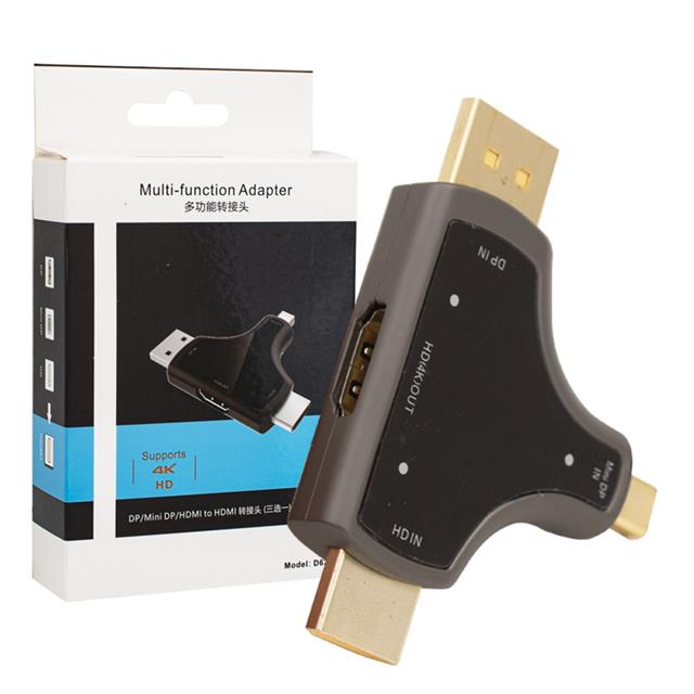 Mini DP+DP+HDMI To HDMI 4K Çevirici