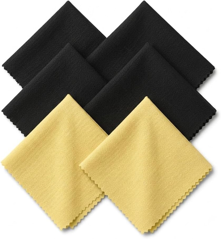 6'lı Mikrofiber Ekran ve Gözlük Temizlik Bezi Seti 15x18 cm - Tüy Bırakmaz, Çizmez Hassas Yüzey Temizleme Bezi Paketi