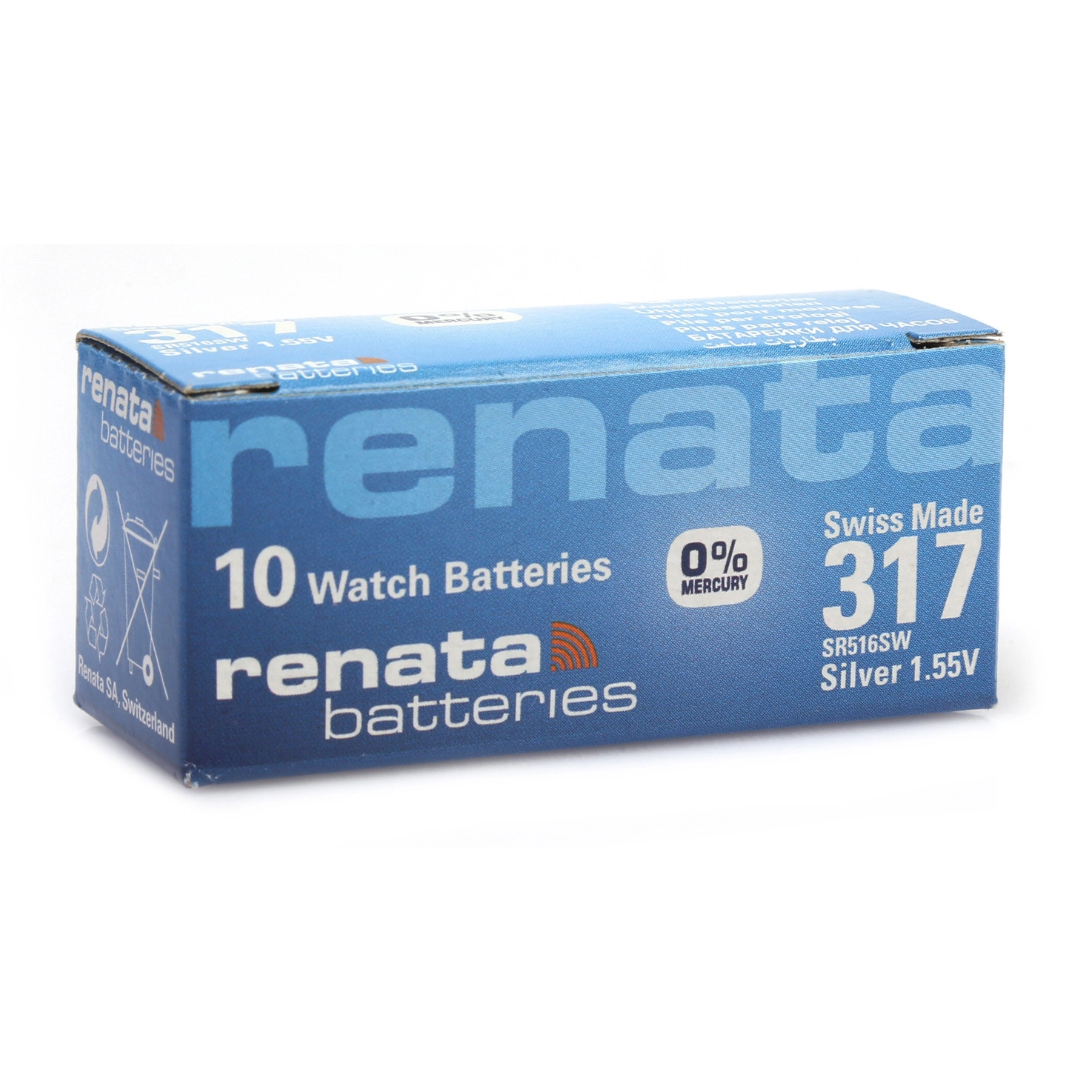 317 SR516SW 1.55V Alkalin Saat Pili 10 Adet