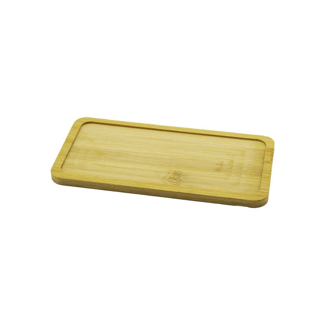 Dikdörtgen Ahşap Bambu Yağdanlık Altlık Mini Tepsi 20X10X0.8CM