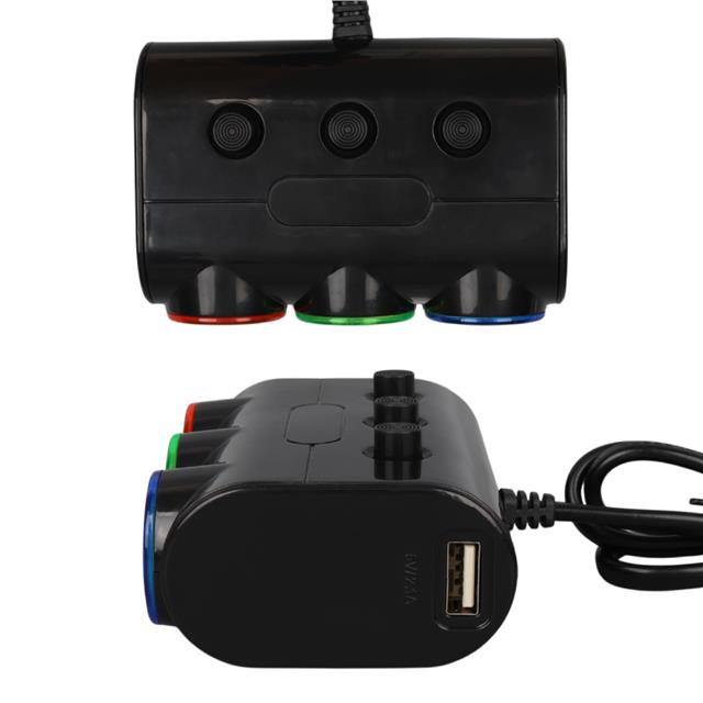Olesson 1523 12-24V Çift USB Girişli 120W 80cm Kablolu 3’LÜ Araç Çakmak Çoklayıcı
