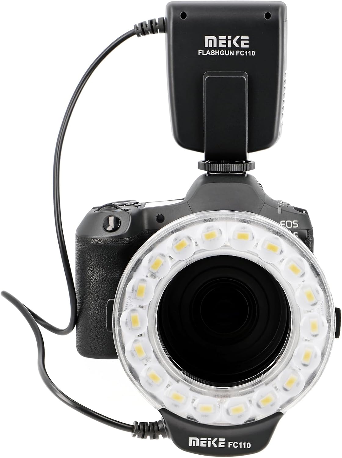 Makro halka flaş FC-110 halka lamba, Nikon DSLR SLR kameralar için uygun, flaş ve sürekli ışık, video çekimleri için de uygundur