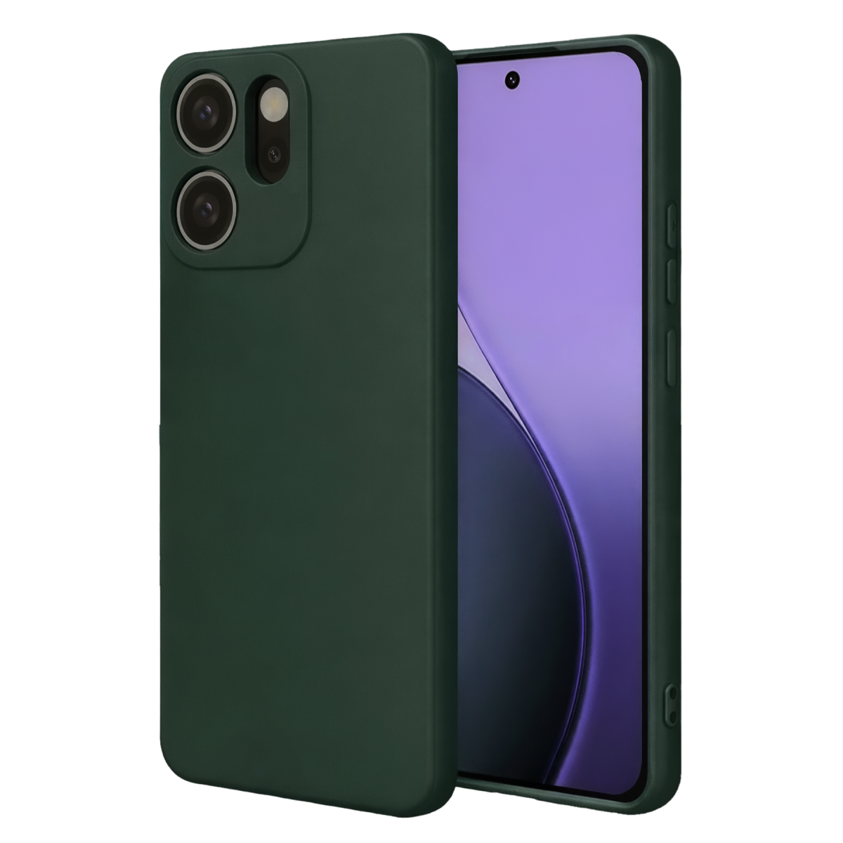 Oppo Reno 14F First Silikon - Koyu Yeşil