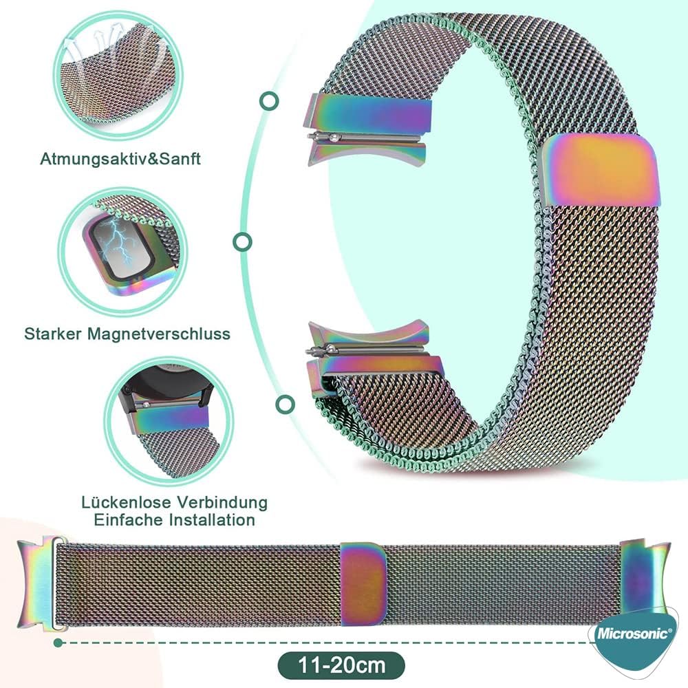 Samsung Galaxy Watch 6 Classic 47mm için Kordon Milano Loop Çok Renkli [Galaxy Watch 6 Classic 47mm ile Uyumlu Kordon - Çok Renkli]
