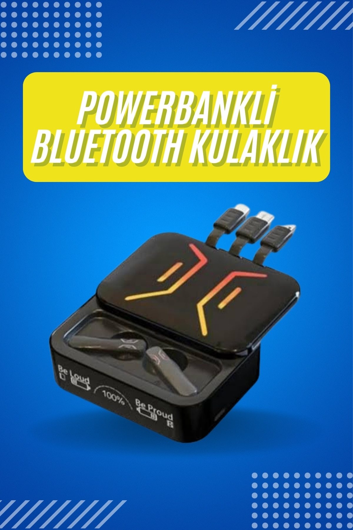 Gaming Bluetooth Kulaklık Dahili Powerbank Kablolu Düşük Gecikmeli Bluetooth 5.2