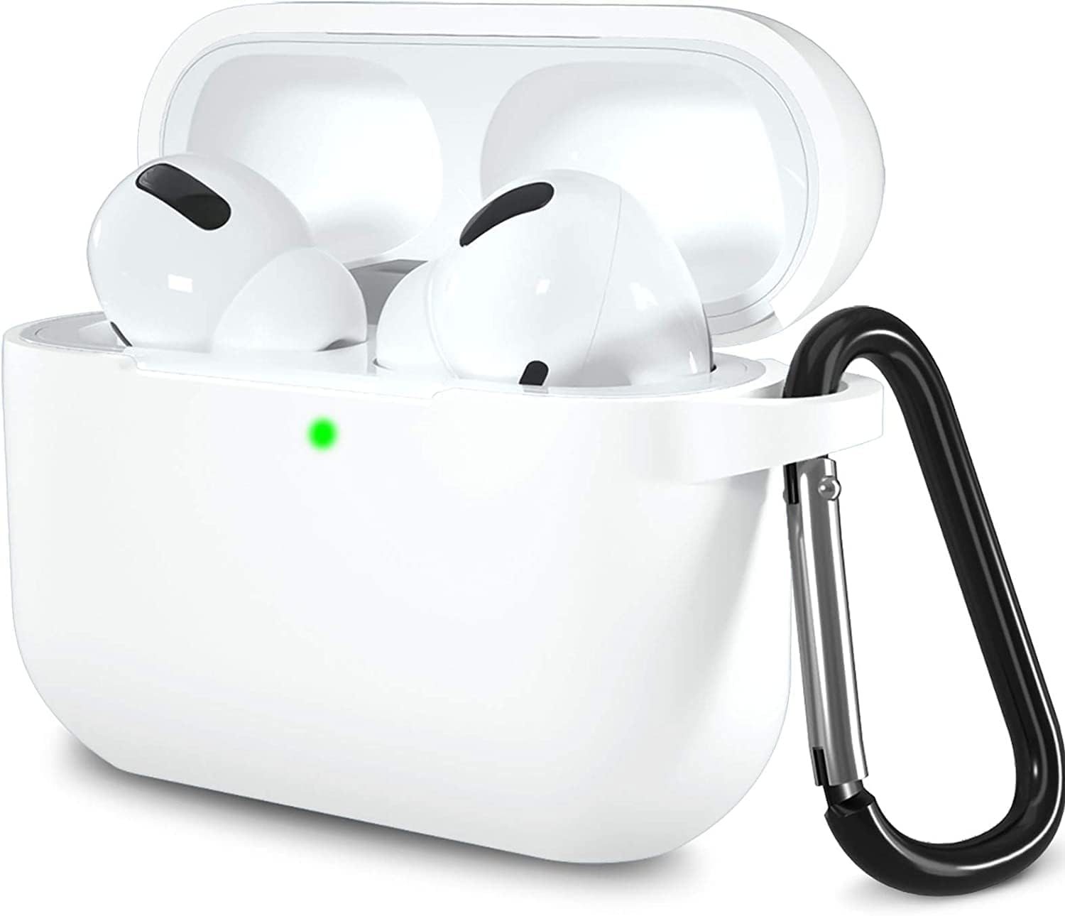 AirPods 3. Nesil ile Uyumlu Sert Likit Silikon Kılıf – Kolay Temizlenebilir, [BPA FREE] Astar Kaplı İç Yüzey Kapak, Düşmeye Karşı Tam Koruma, Kablosuz Şarj Uyumu - Beyaz