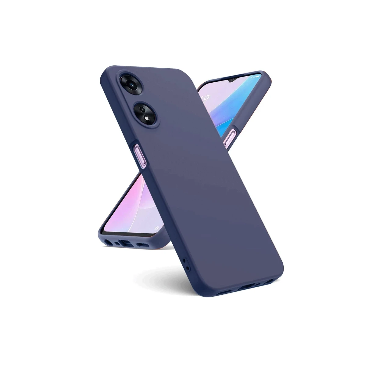 Oppo A38 Kılıf First Silikon - Lacivert
