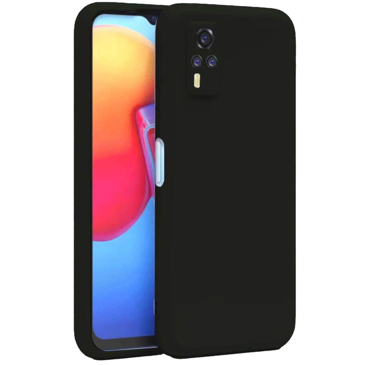 Vivo Y53S Kılıf Nano içi Kadife Silikon - Siyah
