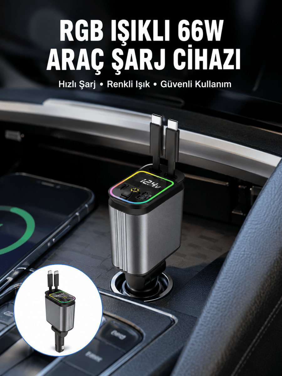Toyota, Honda, Nissan, Hyundai Araçlar için Çoklu Port Araç Şarj Cihazı Yeni Nesil