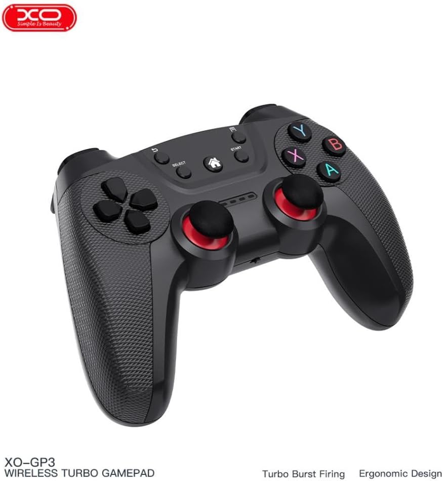 GP3 Turbo Özellikli Kablosuz Gamepad | PC, PS3 ve Android Uyumlu Kablosuz Oyun Kolu, Seri Atış (Turbo) Modlu Ergonomik Bluetooth ve Kablosuz Denetleyici