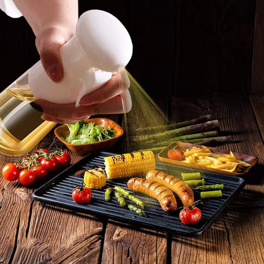 Yeni Nesil Airfryer Sprey Yağdanlık 220ml Kolay Kullanımlı Yağdanlık Zeytinyağı Ve Yağ Püskürtücü Siyah