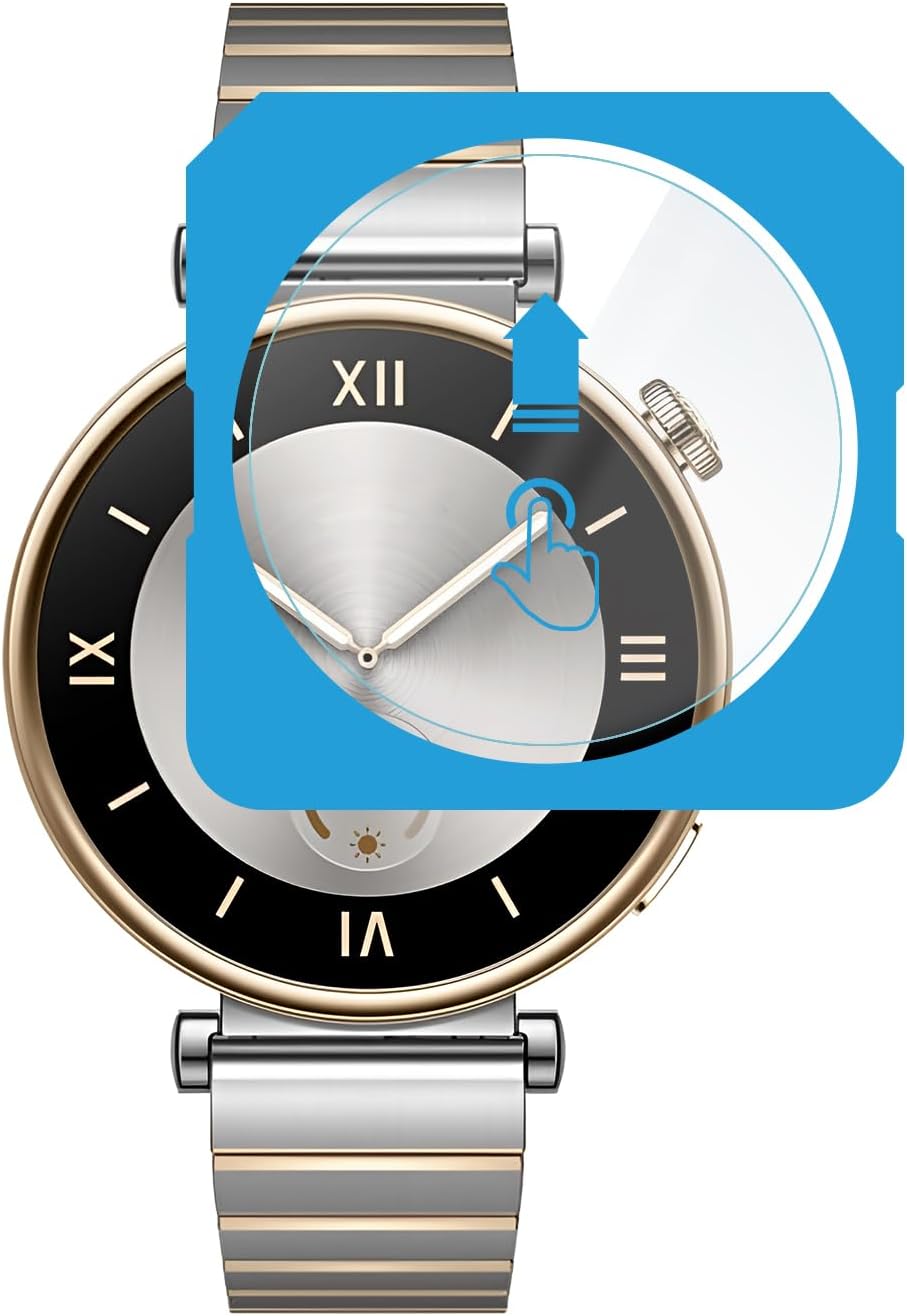 Huawei Watch GT4 41mm için 2'li Paket (2 Adet) Kolay Kurulum Otomatik Hizalama Aparatlı Şeffaf 9H Sertliğinde Gerçek Temperli Cam Ekran Koruyucu