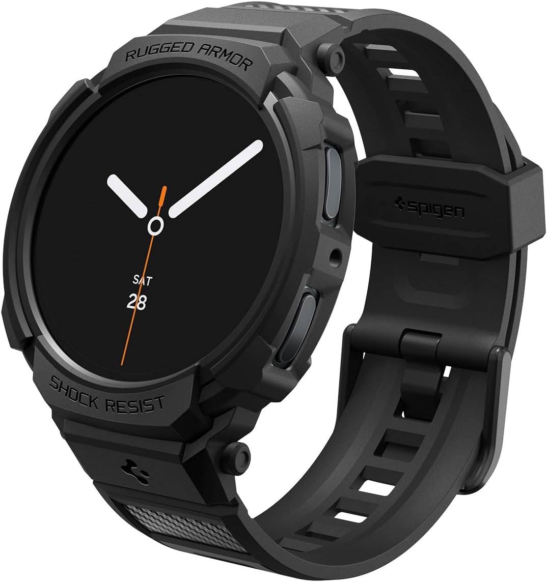 Galaxy Watch 9/8 (40mm) ile Uyumlu Kılıf & Kordon Kayış Rugged Armor Pro Matte Black - ACS10005