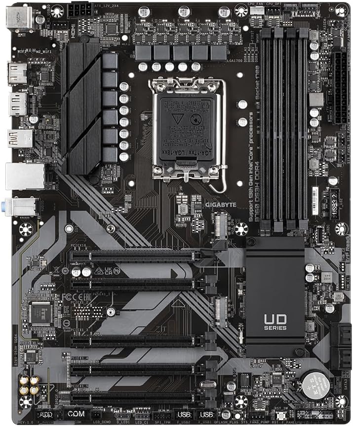 B760 DS3H DDR4 LGA1700 DDR4 5333MHz(OC) PCIe 4.0 M.2 NVMe Gigabit LAN USB 3.2 ATX Anakart