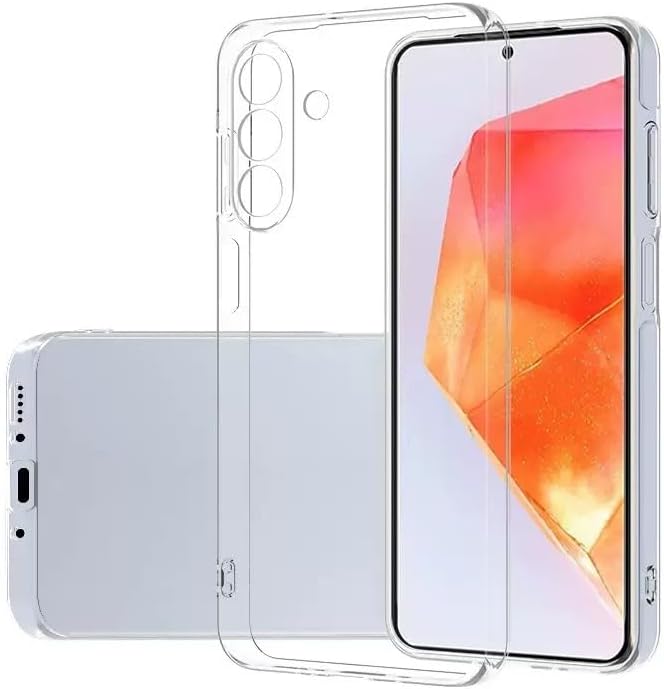 Samsung Galaxy A17 ile uyumlu Kılıf Süper Esnek Yapılı Toz ve Kirden Koruyan SilikonGalaxy A17ile uyumlu Süper Şeffaf Kapak