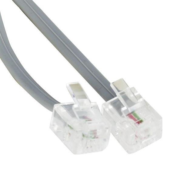 PM-5896 Hazır 6P/2C 2 Pin Soketli 3 Metre DSL Telefon Modem Hat Kablosu