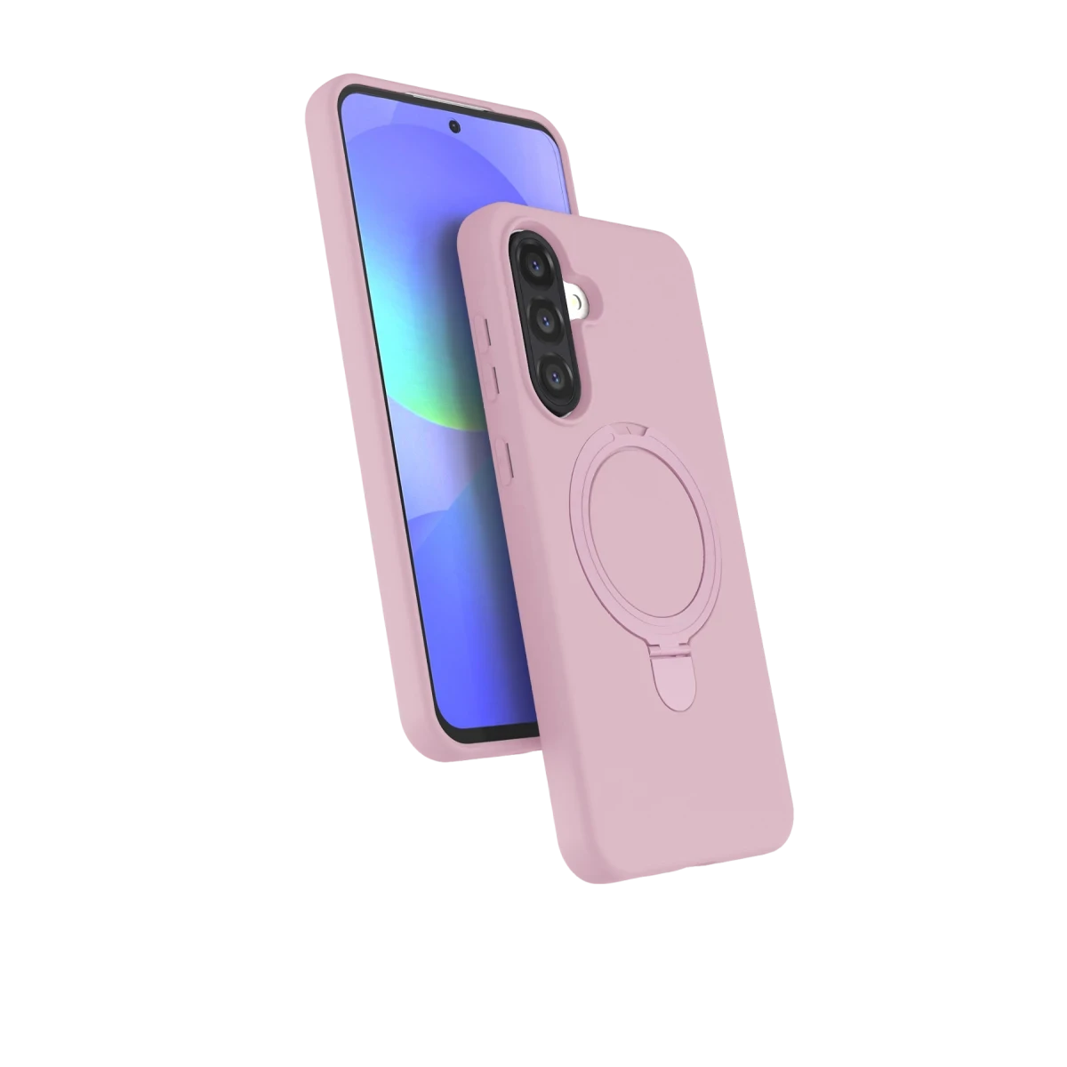 Samsung Galaxy A56 Regal Magsafe Standlı Kapak - Açık Pembe