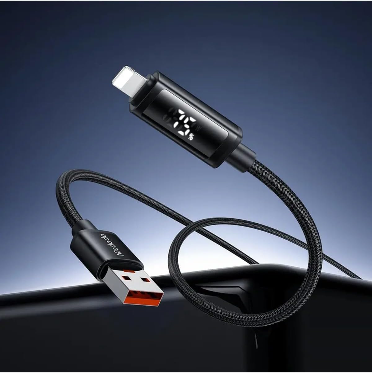 CA-7970 USB-A TO LİGTNİNG Çift LED Ekranlı 3A KABLO