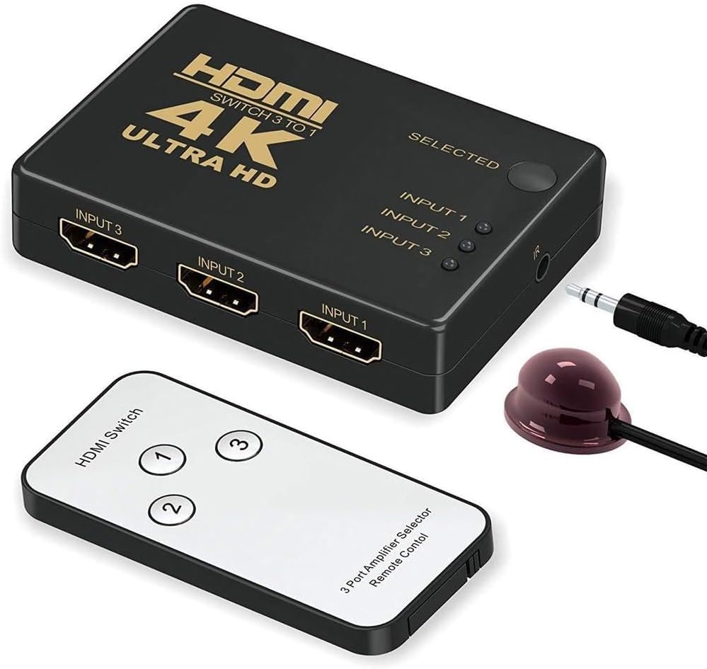 7032 Hdmi Switch 3 Port Çoklayıcı Kumandalı HDMI 3 Giriş 1 Çıkış 4K*2K 3 Port 3×1 HDMI Ultra
