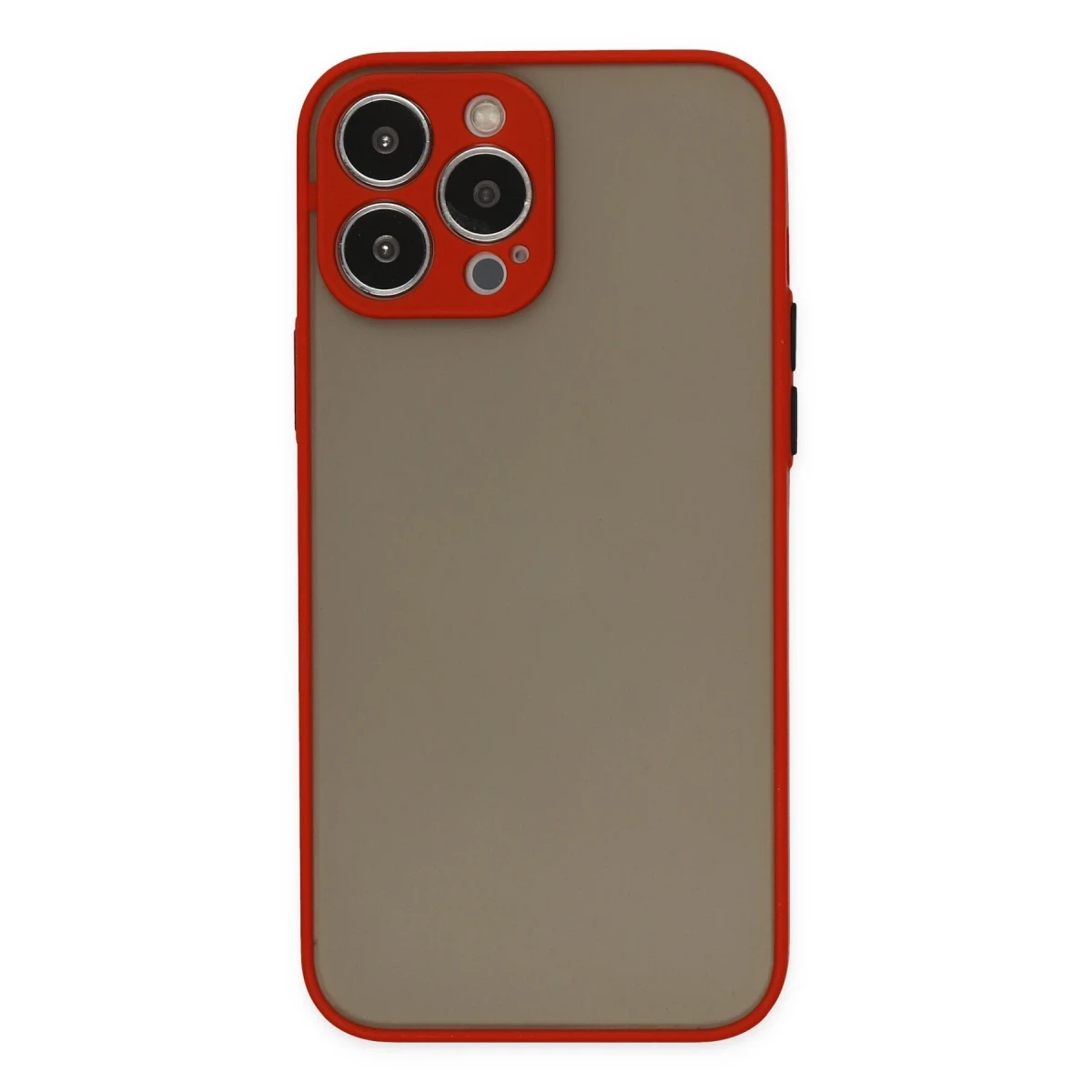 Apple iPhone 13 Pro Max Kılıf Montreal Silikon Kapak - Kırmızı
